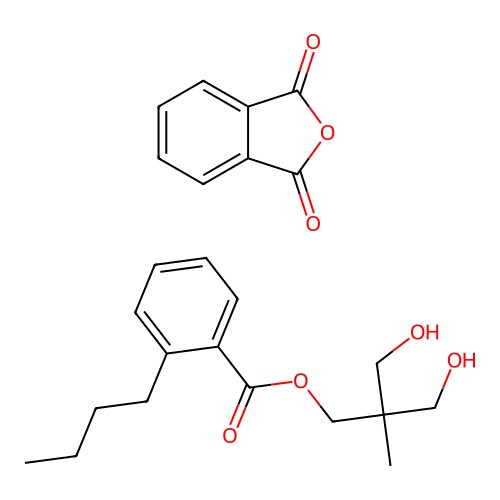 C11-H14-O2.x-(C8H4-O3.C5-H12-O3)x- structure
