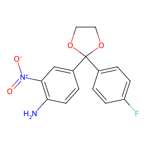 4-[2-(4-Fluorophenyl)-1,3-dioxolan-2-yl]-2-nitroaniline structure
