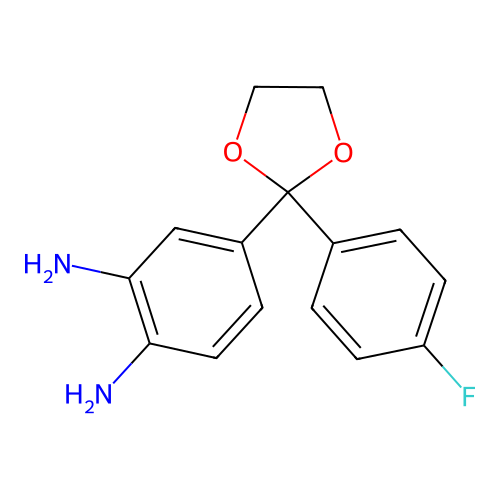 4-[2-(4-Fluorophenyl)-1,3-dioxolan-2-yl]benzene-1,2-diamine structure