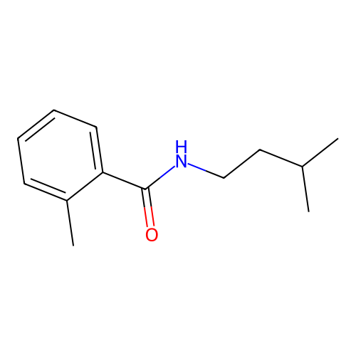 2-methyl-N-(3-methylbutyl)benzamide structure