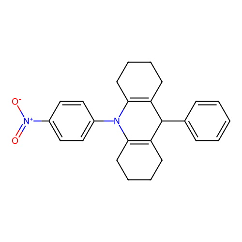 10-(4-Nitrophenyl)-9-phenyl-1,2,3,4,5,6,7,8,9,10-decahydroacridine structure