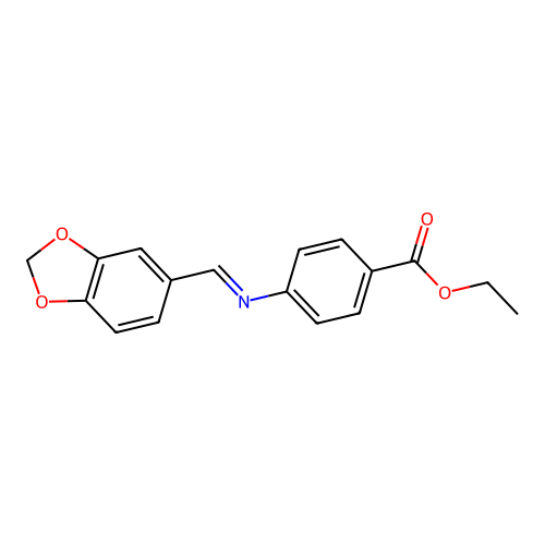 Benzoic acid, 4-[(benzo[1,3]dioxol-5-ylmethylene)amino]-, ethyl ester structure