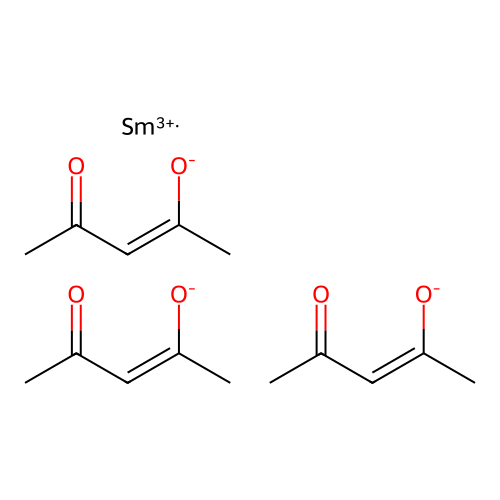 Tris(pentane-2,4-dionato-O,O')samarium structure