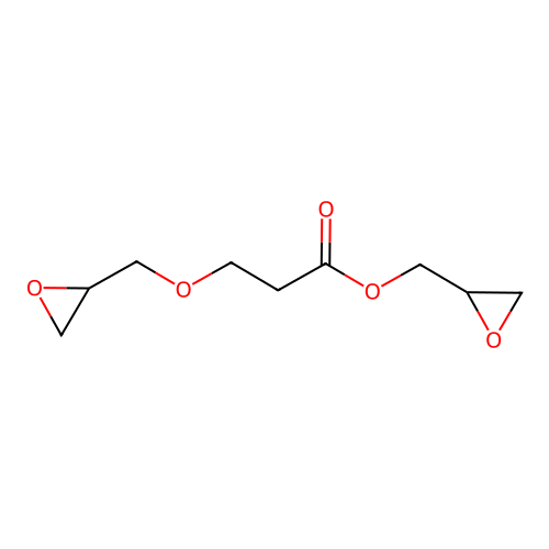 Oxiranylmethyl 3-(oxiranylmethoxy)propionate structure