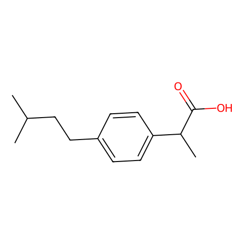2-[4-(3-Methylbutyl)phenyl]propanoic acid structure