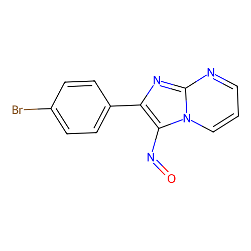 2-(4-Bromophenyl)-3-nitroso-imidazo[1,2-a]pyrimidine structure