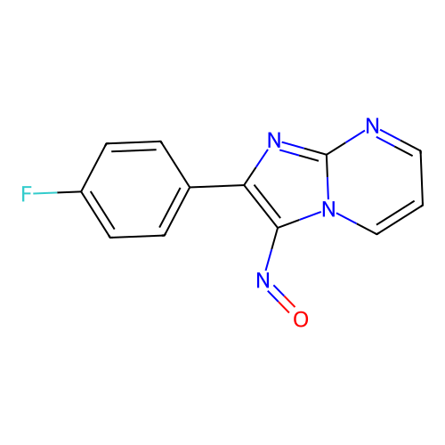 2-(4-Fluorophenyl)-3-nitroso-imidazo[1,2-a]pyrimidine structure