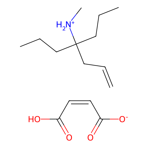 1-Hepten-4-amine, N-methyl-4-propyl-, (E)-2-butenedioate (1:1) structure