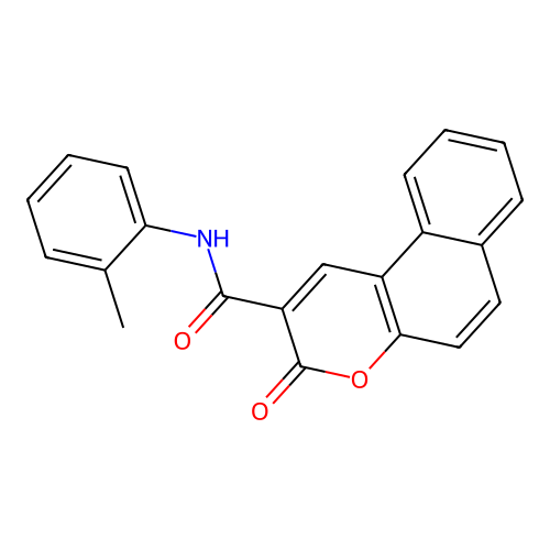 N-(2-methylphenyl)-3-oxo-3H-benzo[f]chromene-2-carboxamide structure