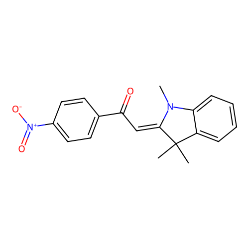 1-(4-Nitrophenyl)-2-(1,3,3-trimethylindolin-2-ylidene)ethan-1-one structure