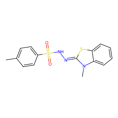 P-Toluenesulfonic (3-methyl-2-benzothiazolinylidene)hydrazide structure