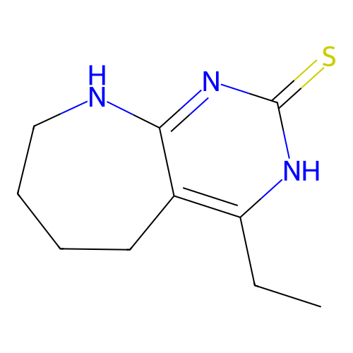 4-Ethyl-3,5,6,7,8,9-hexahydropyrimido[4,5-b]azepine-2-thione structure