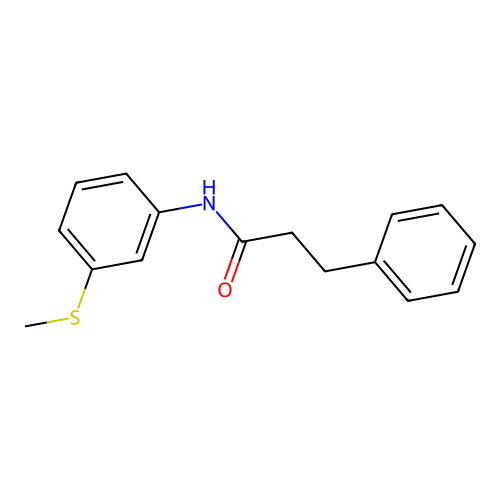 N-(3-methylsulfanylphenyl)-3-phenylpropanamide structure