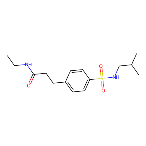 N-ethyl-3-{4-[(isobutylamino)sulfonyl]phenyl}propanamide structure