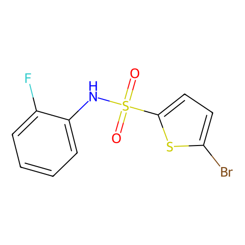 5-bromo-N-(2-fluorophenyl)thiophene-2-sulfonamide structure