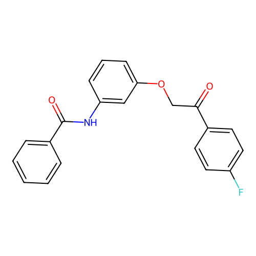 N-{3-[2-(4-fluorophenyl)-2-oxoethoxy]phenyl}benzamide structure