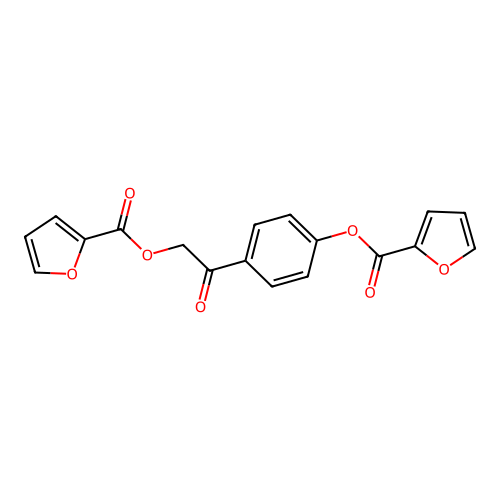 4-[2-(2-Furoyloxy)acetyl]phenyl 2-furoate structure