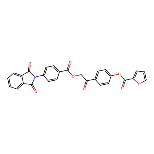 [4-[2-[4-(1,3-dioxoisoindol-2-yl)benzoyl]oxyacetyl]phenyl] Furan-2-carboxylate structure