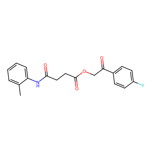2-(4-Fluorophenyl)-2-oxoethyl 4-oxo-4-(2-toluidino)butanoate structure