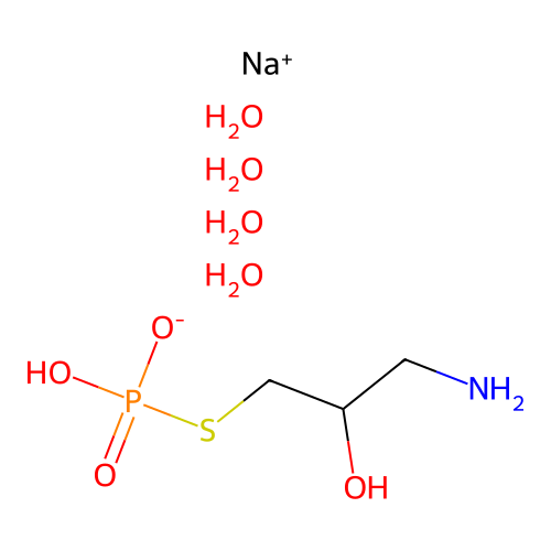 Sodium S-(3-amino-2-hydroxypropyl) hydrogen phosphorothioate--water (1/1/4) structure