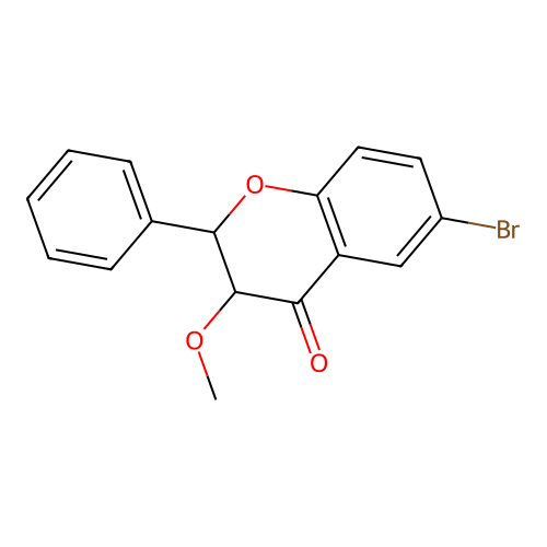 6-Bromo-3-methoxy-2-phenyl-chroman-4-one structure