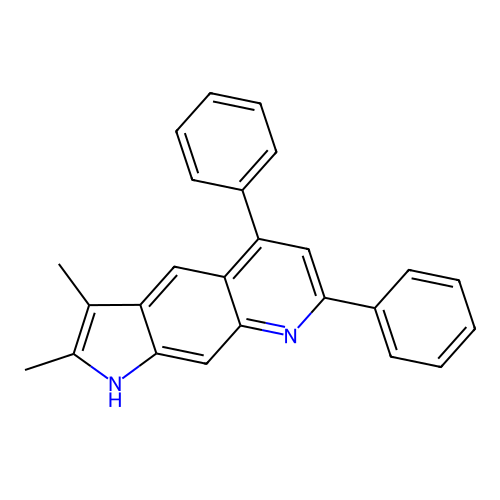 2,3-dimethyl-5,7-diphenyl-1H-pyrrolo[3,2-g]quinoline structure