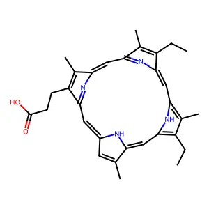 8,13-Diethyl-3,7,12,17-tetramethyl-21H,23H-porphine-2-propionic acid structure