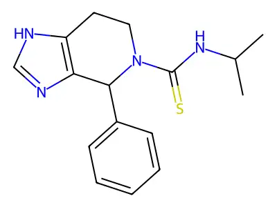 2-phenyl-N-propan-2-yl-3,7,9-triazabicyclo[4.3.0]nona-8,10-diene-3-carbothioamide structure