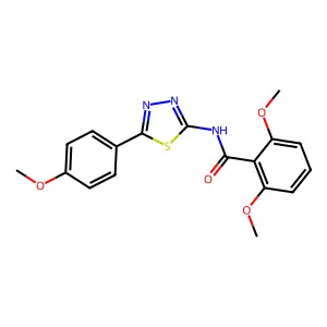 2,6-dimethoxy-N-[5-(4-methoxyphenyl)-1,3,4-thiadiazol-2-yl]benzamide structure