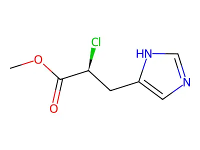 2-Chloro-3-(5-imidazolyl)methylpropionate structure