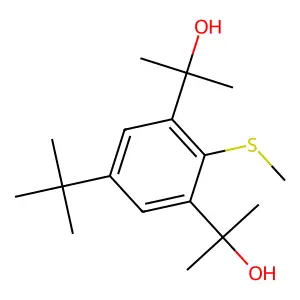 2-[5-Tert-butyl-3-(2-hydroxypropan-2-yl)-2-methylsulfanylphenyl]propan-2-ol structure