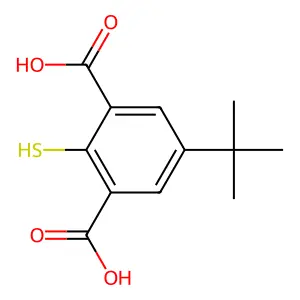 5-Tert-butyl-2-sulfanylbenzene-1,3-dicarboxylic acid structure
