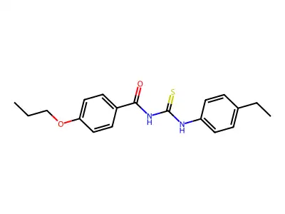 N-[(4-ethylphenyl)carbamothioyl]-4-propoxybenzamide structure