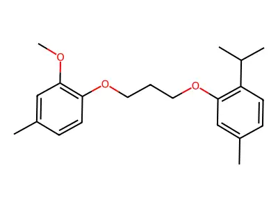 2-Methoxy-4-methyl-1-[3-(5-methyl-2-propan-2-ylphenoxy)propoxy]benzene structure