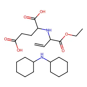 L-Glutamic acid, N-(1-(ethoxycarbonyl)-2-propenyl)-, compd. with N-cyclohexylcyclohexanamine (1:1) structure
