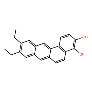 9,10-Diethylbenz(a)anthracene-3,4-diol structure