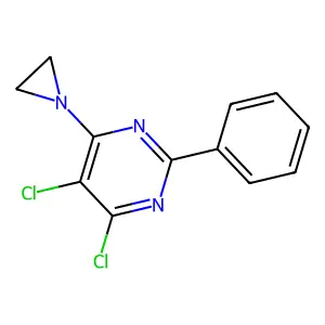Pyrimidine, 6-aziridino-4,5-dichloro-2-phenyl- structure