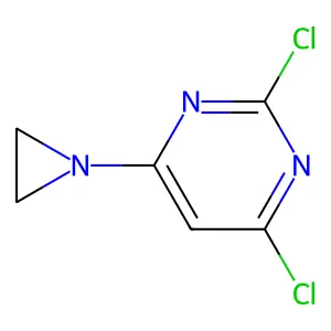 Pyrimidine, 4-(1-aziridinyl)-2,6-dichloro- structure