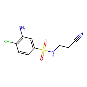 3-Amino-4-chloro-N-(2-cyanoethyl)benzenesulfonamide structure