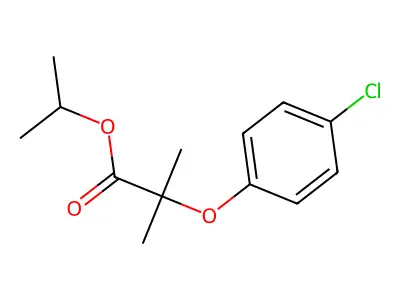 Propan-2-yl 2-(4-chlorophenoxy)-2-methylpropanoate structure