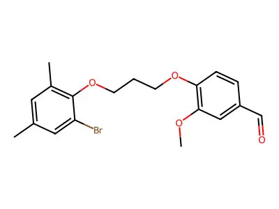 4-[3-(2-Bromo-4,6-dimethylphenoxy)propoxy]-3-methoxybenzaldehyde structure