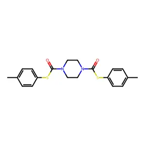 1-S,4-S-bis(4-methylphenyl) piperazine-1,4-dicarbothioate structure