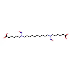 1-Butanol, 2,2'-(1,2-ethanediylbis(nitrosoimino))bis-, diacetate (ester) structure