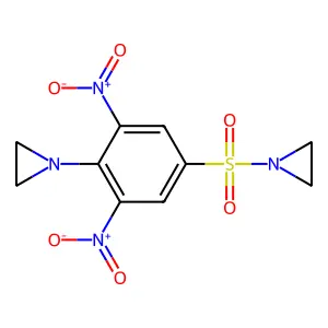 Aziridine, 1-((4-(1-aziridinyl)-3,5-dinitrophenyl)sulfonyl)- structure