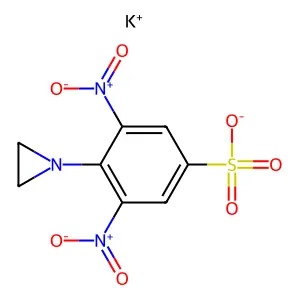 Benzenesulfonic acid, 4-aziridino-3,5-dinitro-, potassium salt structure