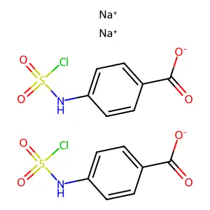 Benzoic acid, 4-((chlorosulfonyl)amino)-, disodium salt structure