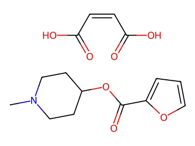 But-2-enedioic acid;(1-methylpiperidin-4-yl) furan-2-carboxylate structure