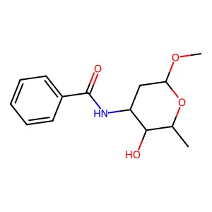 alpha-L-Lyxo-Hexopyranoside, methyl 3-(benzoylamino)-2,3,6-trideoxy- structure