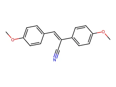 2,3-Bis(4-methoxyphenyl)prop-2-enenitrile structure