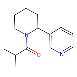 2-Methyl-1-[(2S)-2-(pyridin-3-yl)piperidin-1-yl]propan-1-one structure